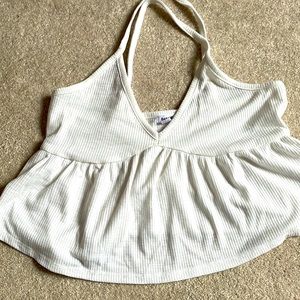 Garage crop top white size xs